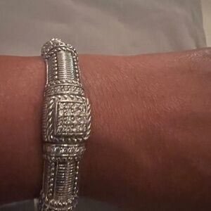 Judith Ripka Elegant Sterling Silver Diamonique Bracelet